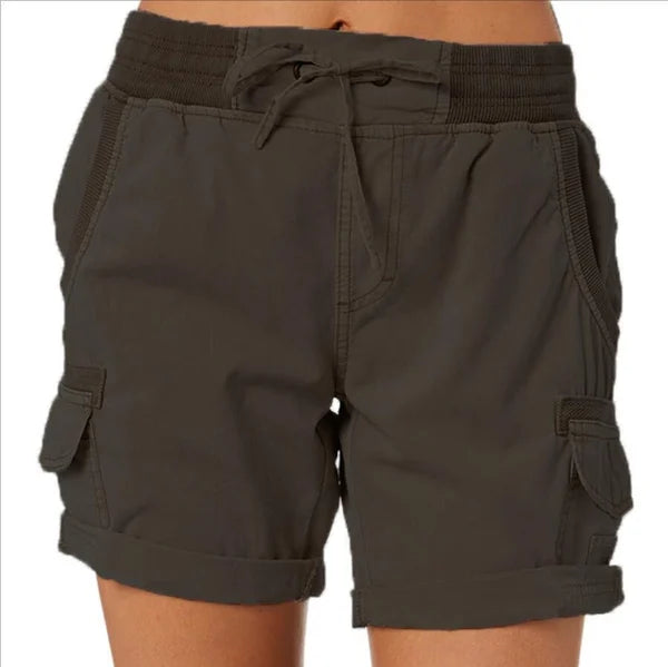Lässige, lockere Damen-Shorts mit hoher Taille
