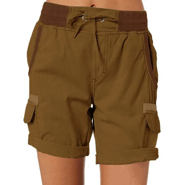 Lässige, lockere Damen-Shorts mit hoher Taille