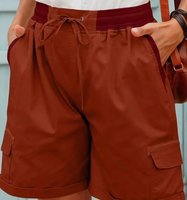 Lässige, lockere Damen-Shorts mit hoher Taille
