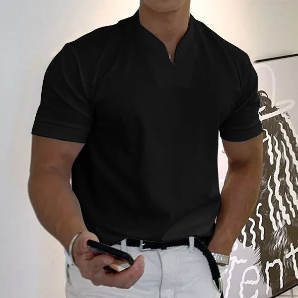 Kurzarm-Fitness-T-Shirt für Herren im Business-Stil