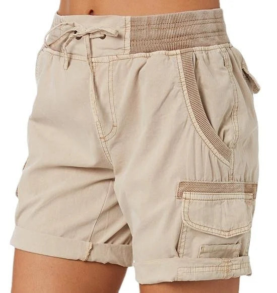 Lässige, lockere Damen-Shorts mit hoher Taille