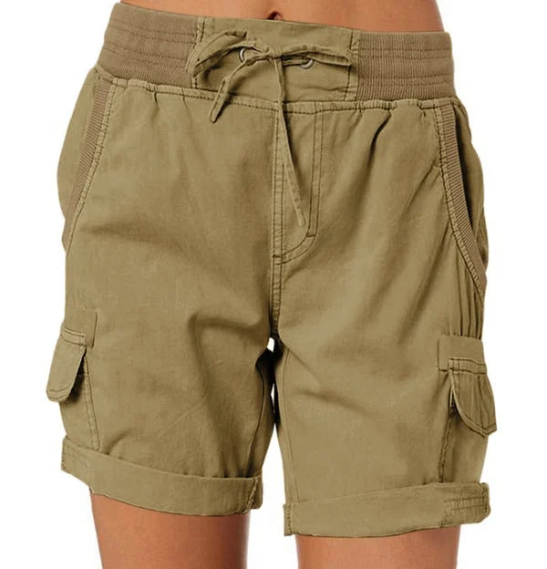 Lässige, lockere Damen-Shorts mit hoher Taille