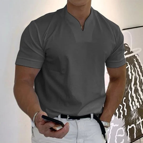 Kurzarm-Fitness-T-Shirt für Herren im Business-Stil