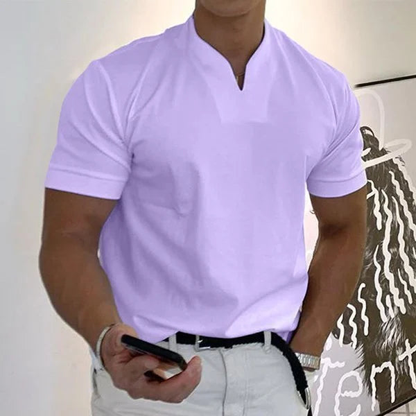 Kurzarm-Fitness-T-Shirt für Herren im Business-Stil