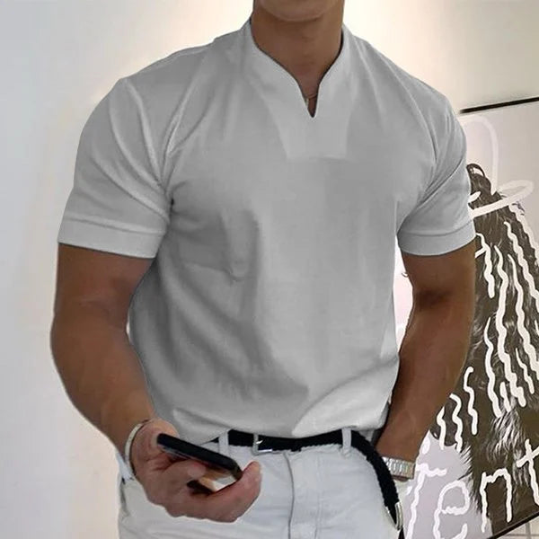 Kurzarm-Fitness-T-Shirt für Herren im Business-Stil