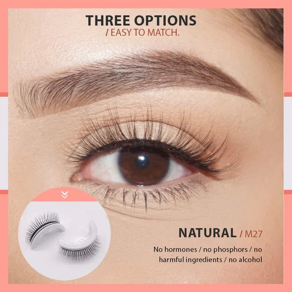 Wasserdichte und wiederverwendbare selbstklebende Wimpern🔥🔥Kaufen Sie 1 und erhalten Sie 1 gratis (2 Paar)
