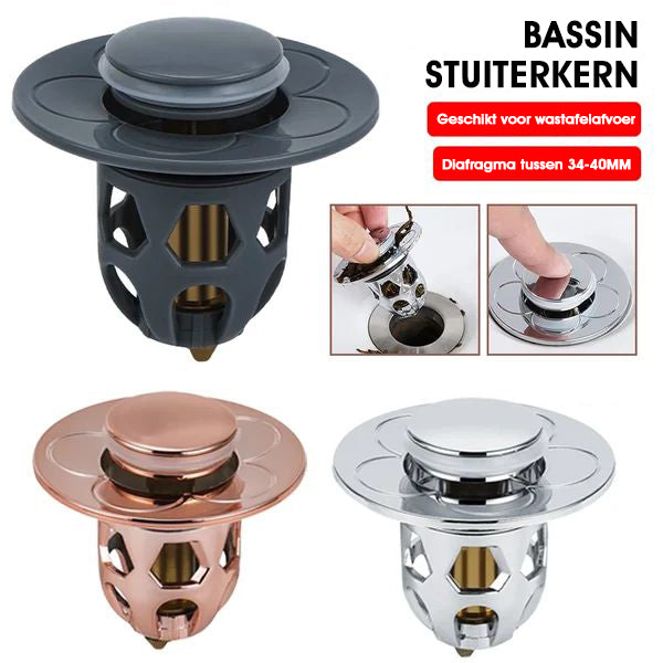 Installationsfreier Universal-Auslaufstopp für Waschbecken