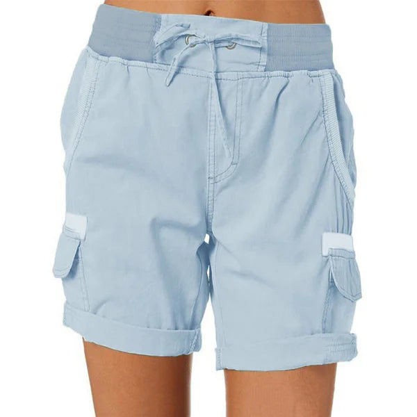 Lässige, lockere Damen-Shorts mit hoher Taille