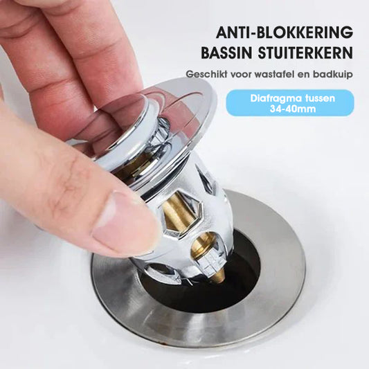 Installationsfreier Universal-Auslaufstopp für Waschbecken