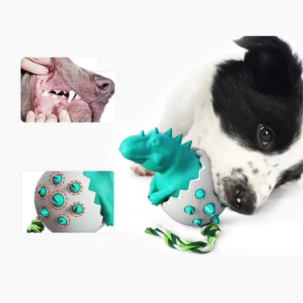 Dinosaurier-Ei, Zähneputzen, Kauspielzeug für Hunde