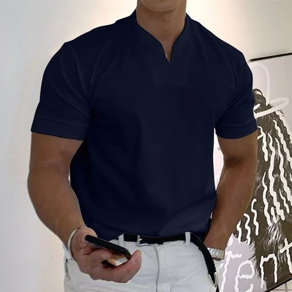 Kurzarm-Fitness-T-Shirt für Herren im Business-Stil
