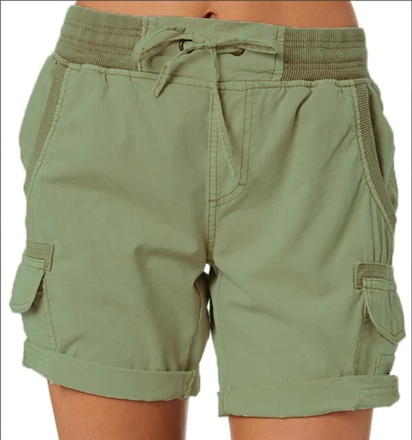 Lässige, lockere Damen-Shorts mit hoher Taille