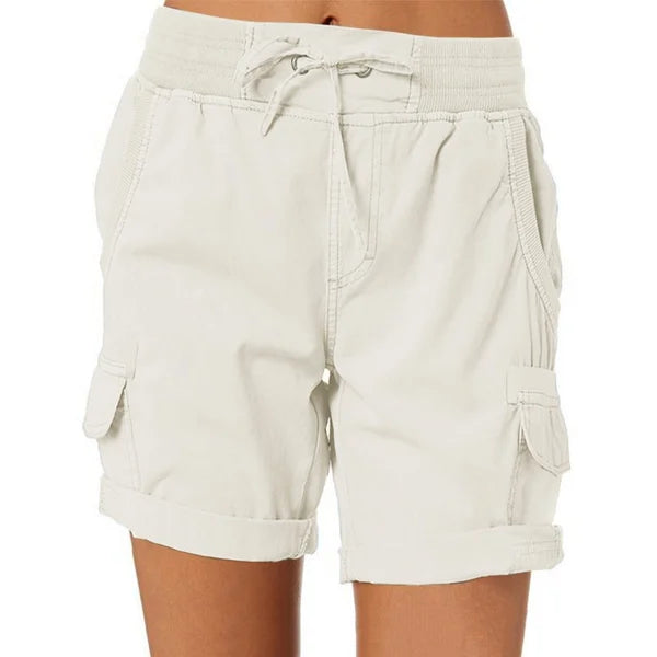 Lässige, lockere Damen-Shorts mit hoher Taille