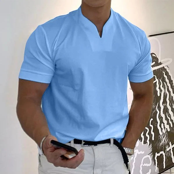 Kurzarm-Fitness-T-Shirt für Herren im Business-Stil