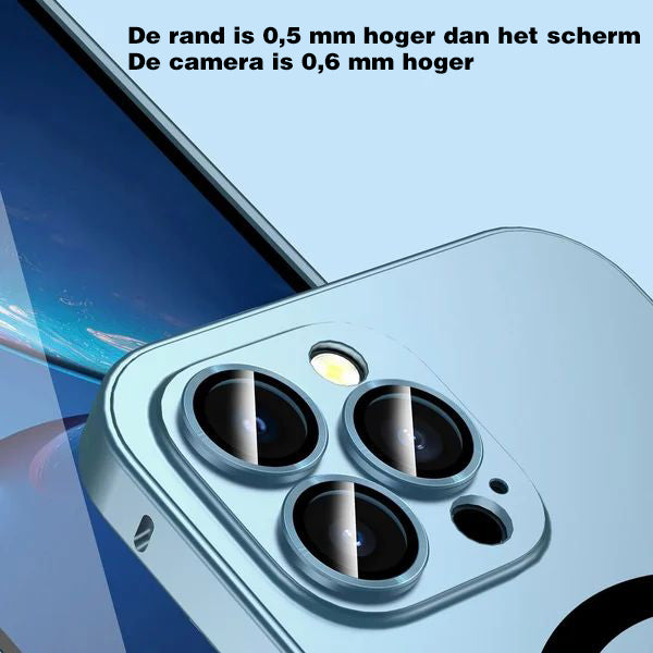Magnetische Lade-Aluminium-Metall-Stoßstange, matte Hülle für iPhone
