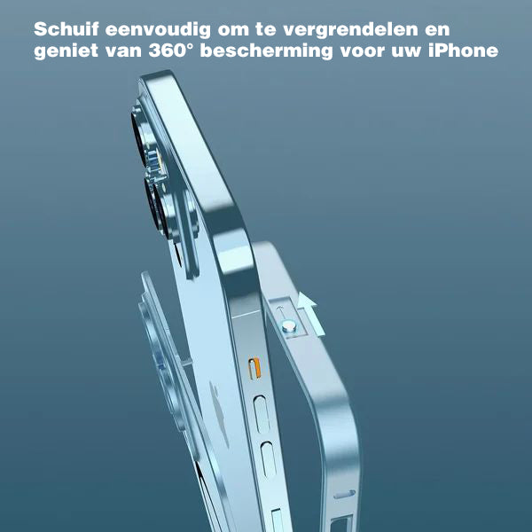 Magnetische Lade-Aluminium-Metall-Stoßstange, matte Hülle für iPhone