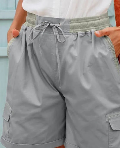 Lässige, lockere Damen-Shorts mit hoher Taille