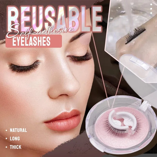 Wasserdichte und wiederverwendbare selbstklebende Wimpern🔥🔥Kaufen Sie 1 und erhalten Sie 1 gratis (2 Paar)