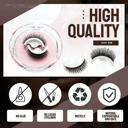 Wasserdichte und wiederverwendbare selbstklebende Wimpern🔥🔥Kaufen Sie 1 und erhalten Sie 1 gratis (2 Paar)