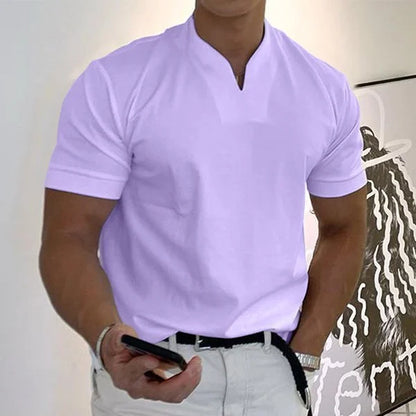 Kurzarm-Fitness-T-Shirt für Herren im Business-Stil 