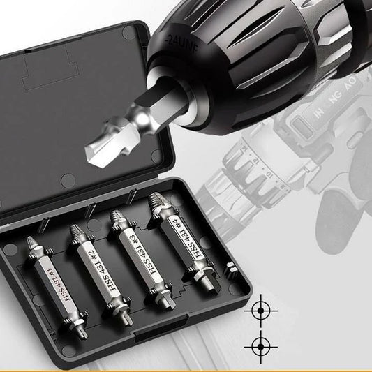 Schraubenentferner-Set aus hochfestem Stahl, 4-teilig