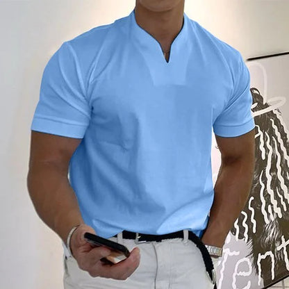 Kurzarm-Fitness-T-Shirt für Herren im Business-Stil 