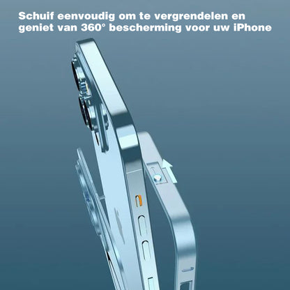 Magnetische Lade-Aluminium-Metall-Stoßstange, matte Hülle für iPhone 